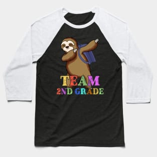 Sloth Team Sixth 2nd Grade Back To School Teacher Student Baseball T-Shirt